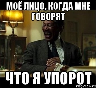 Моё лицо, когда мне говорят что я упорот