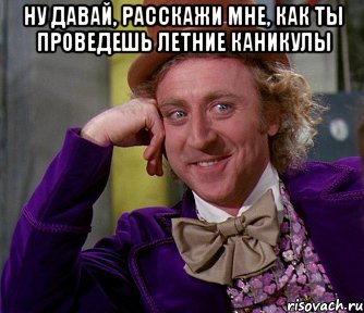 Ну давай, расскажи мне, как ты проведешь летние каникулы , Мем мое лицо