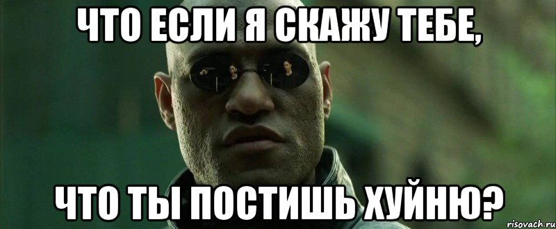 Что если я скажу тебе, что ты постишь хуйню?