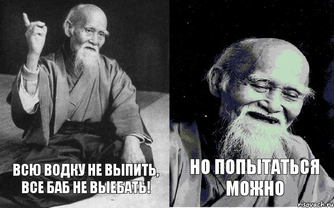 всю водку не выпить, все баб не выебать! но попытаться можно