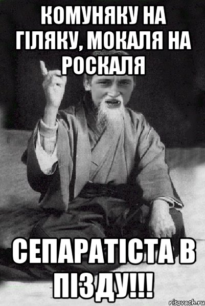 Комуняку на гіляку, мокаля на роскаля Сепаратіста в пізду!!!, Мем Мудрий паца