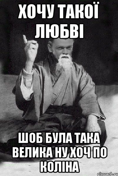 ХОЧУ ТАКОЇ ЛЮБВІ ШОБ БУЛА ТАКА ВЕЛИКА НУ ХОЧ ПО КОЛІНА, Мем Мудрий Виталька