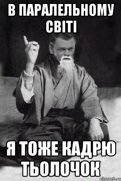 В ПАРАЛЕЛЬНОМУ СВІТІ Я ТОЖЕ КАДРЮ ТЬОЛОЧОК, Мем Мудрий Виталька