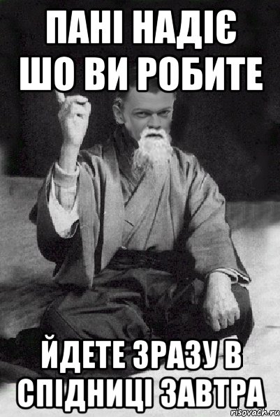 Пані Надіє шо ви робите йдете зразу в спідниці завтра, Мем Мудрий Виталька