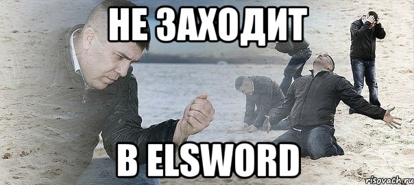 Не заходит в Elsword, Мем Мужик сыпет песок на пляже