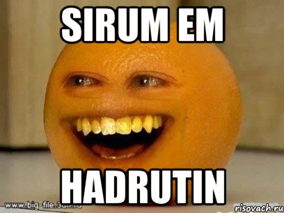 SIRUM EM HADRUTIN, Мем Надоедливый апельсин