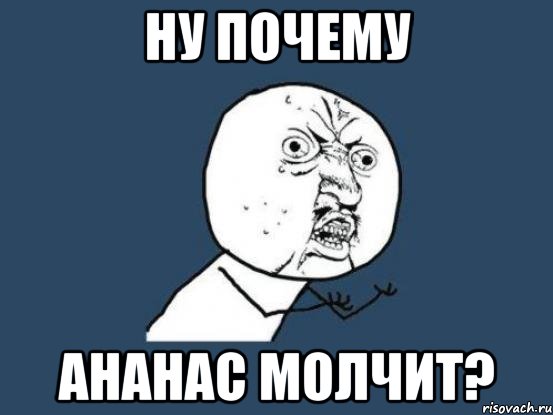 НУ ПОЧЕМУ АНАНАС МОЛЧИТ?, Мем Ну почему