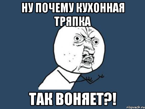 Ну почему кухонная тряпка так воняет?!, Мем Ну почему