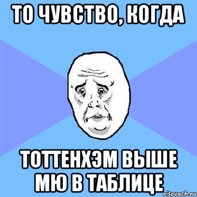 То Чувство, Когда Тоттенхэм Выше МЮ в Таблице, Мем Okay face