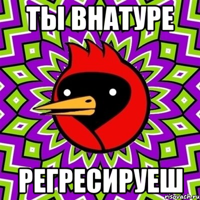 ты внатуре регресируеш, Мем Омская птица