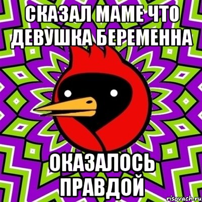 Сказал маме что девушка беременна оказалось правдой, Мем Омская птица