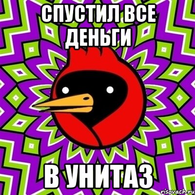 спустил все деньги в унитаз, Мем Омская птица