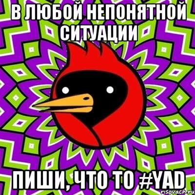 В любой непонятной ситуации пиши, что то #yad, Мем Омская птица