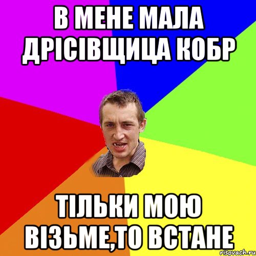 в мене мала дрісівщица кобр тільки мою візьме,то встане, Мем Чоткий паца