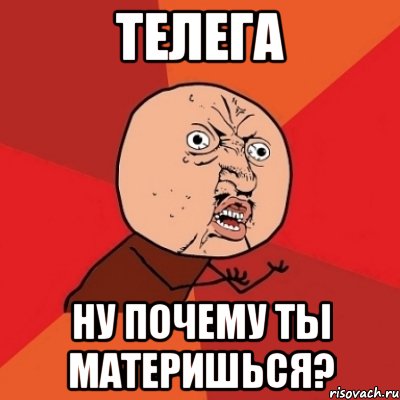 Телега Ну почему ты материшься?, Мем Почему