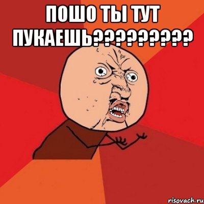 пошо ты тут пукаешь????????? , Мем Почему