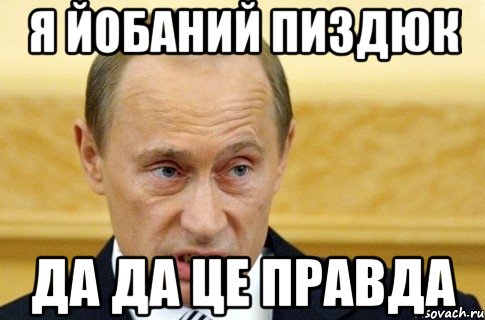 я йобаний пиздюк да да це правда, Мем путин