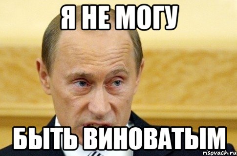 Я не могу Быть виноватым, Мем путин