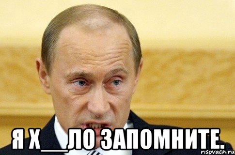  Я х__ло запомните., Мем путин