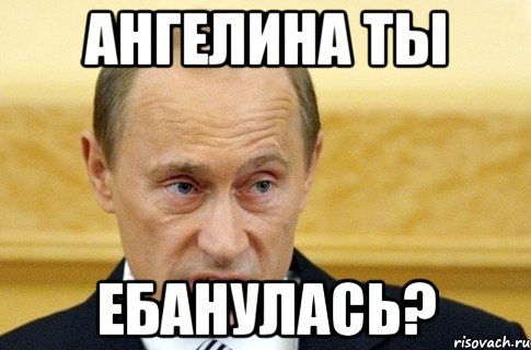 Ангелина ты ебанулась?, Мем путин