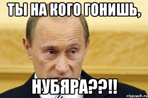 Ты на кого гонишь, НУБЯРА??!!, Мем путин