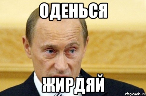 ОДЕНЬСЯ ЖИРДЯЙ, Мем путин