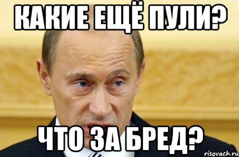 какие ещё пули? что за бред?, Мем путин