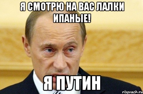 Я смотрю на вас лалки ипаные! Я путин, Мем путин