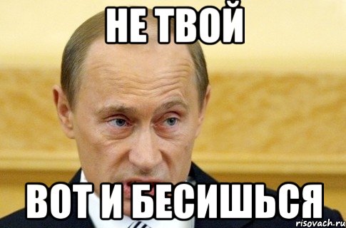 не твой вот и бесишься, Мем путин