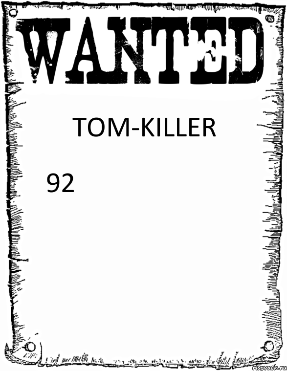 TOM-KILLER 92, Комикс розыск