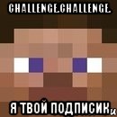 Challenge.Challenge. Я твой подписик, Мем стив