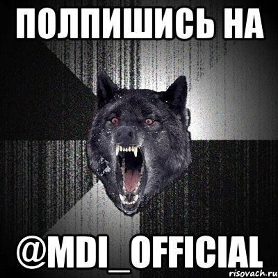 ПОЛПИШИСЬ НА @mdi_official, Мем Сумасшедший волк