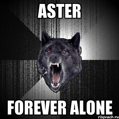 Aster Forever Alone, Мем Сумасшедший волк