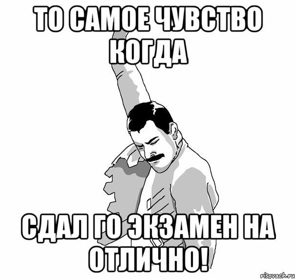 То самое чувство когда сдал го экзамен на отлично!, Мем   Фрэдди Меркьюри (успех)