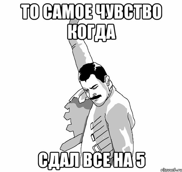 То самое чувство когда сдал все на 5, Мем   Фрэдди Меркьюри (успех)