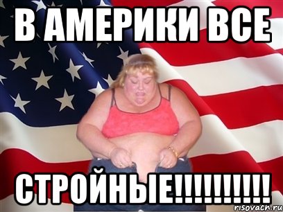 В Америки ВСЕ СТРОЙНЫЕ!!!!!!!!!!, Мем Толстая американка