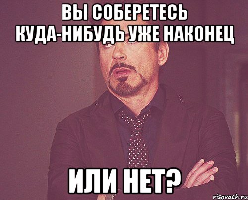 Вы соберетесь куда-нибудь уже наконец или нет?, Мем твое выражение лица