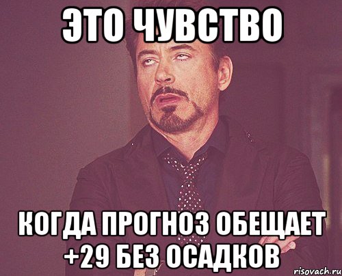 это чувство когда прогноз обещает +29 без осадков, Мем твое выражение лица