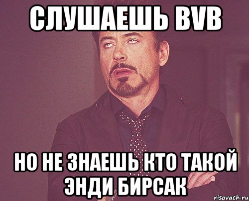 слушаешь BVB но не знаешь кто такой Энди Бирсак, Мем твое выражение лица