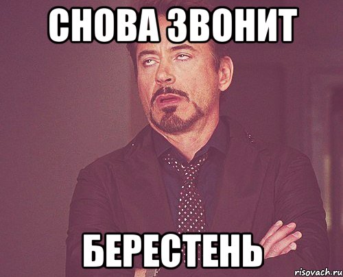 СНОВА ЗВОНИТ БЕРЕСТЕНЬ, Мем твое выражение лица