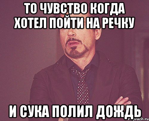 То чувство когда хотел пойти на речку И сука полил дождь, Мем твое выражение лица