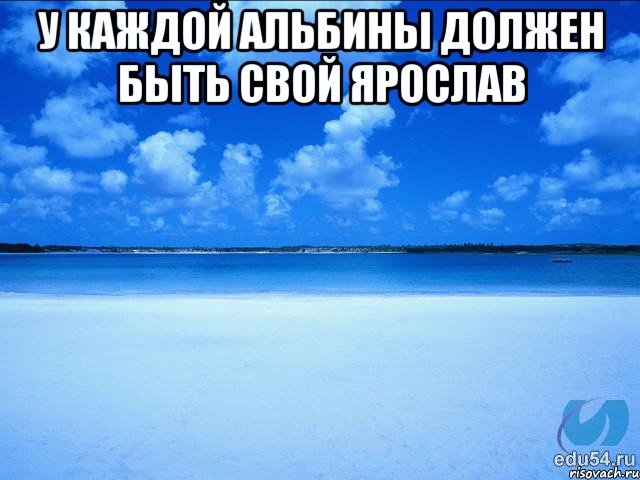 у каждой Альбины должен быть свой Ярослав , Мем у каждой Ксюши должен быть свой 