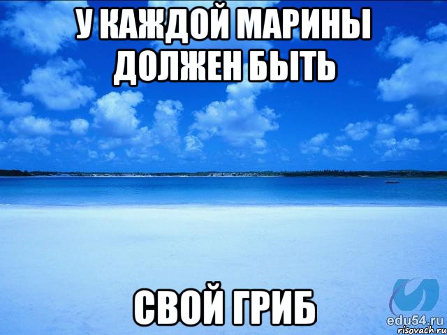 У каждой Марины должен быть свой Гриб, Мем у каждой Ксюши должен быть свой 