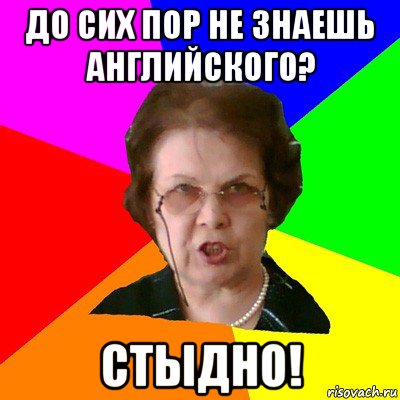 До сих пор не знаешь английского? СТЫДНО!, Мем Типичная училка