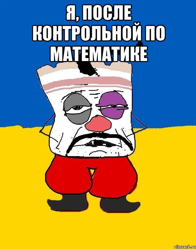 Я, после контрольной по математике 