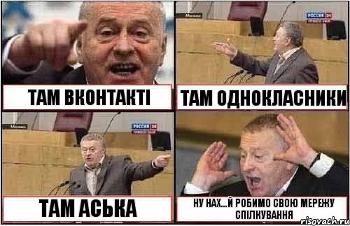 ТАМ ВКОНТАКТІ ТАМ ОДНОКЛАСНИКИ ТАМ АСЬКА НУ НАХ...Й РОБИМО СВОЮ МЕРЕЖУ СПІЛКУВАННЯ, Комикс жиреновский