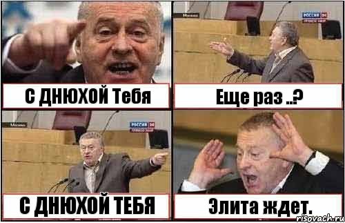 С ДНЮХОЙ Тебя Еще раз ..? С ДНЮХОЙ ТЕБЯ Элита ждет., Комикс жиреновский