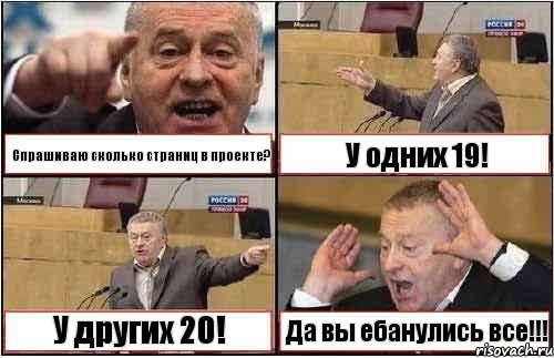 Спрашиваю сколько страниц в проекте? У одних 19! У других 20! Да вы ебанулись все!!!, Комикс жиреновский