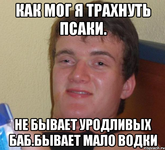 Как мог я трахнуть псаки. Не бывает уродливых баб.бывает мало водки, Мем 10 guy (Stoner Stanley really high guy укуренный парень)