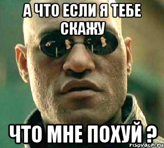 а что если я тебе скажу что мне похуй ?, Мем  а что если я скажу тебе